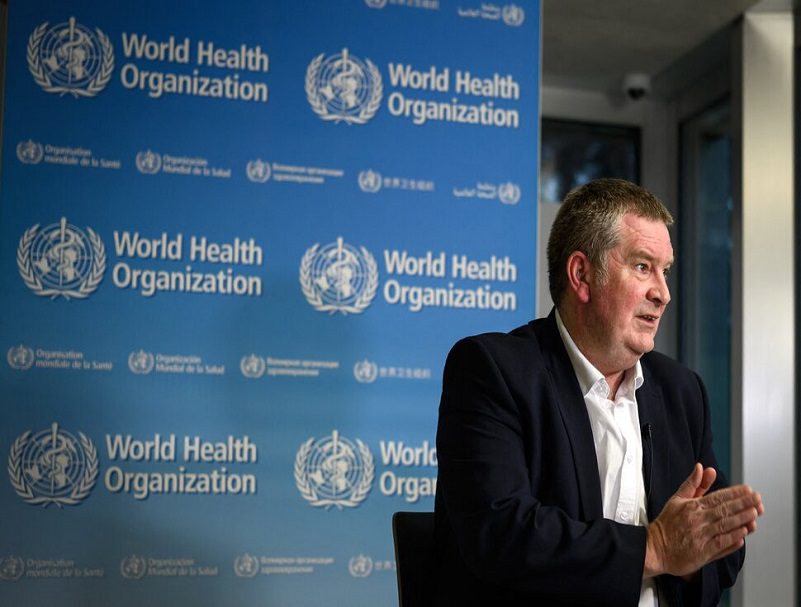 World Health Organization (WHO) Executive Director of Health emergencies program Michael Ryan, answers questions during an interview with AFP at the headquarters of the WHO in Geneva on December 7, 2021.(FABRICE COFFRINI/AFP VIA GETTY IMAGES)